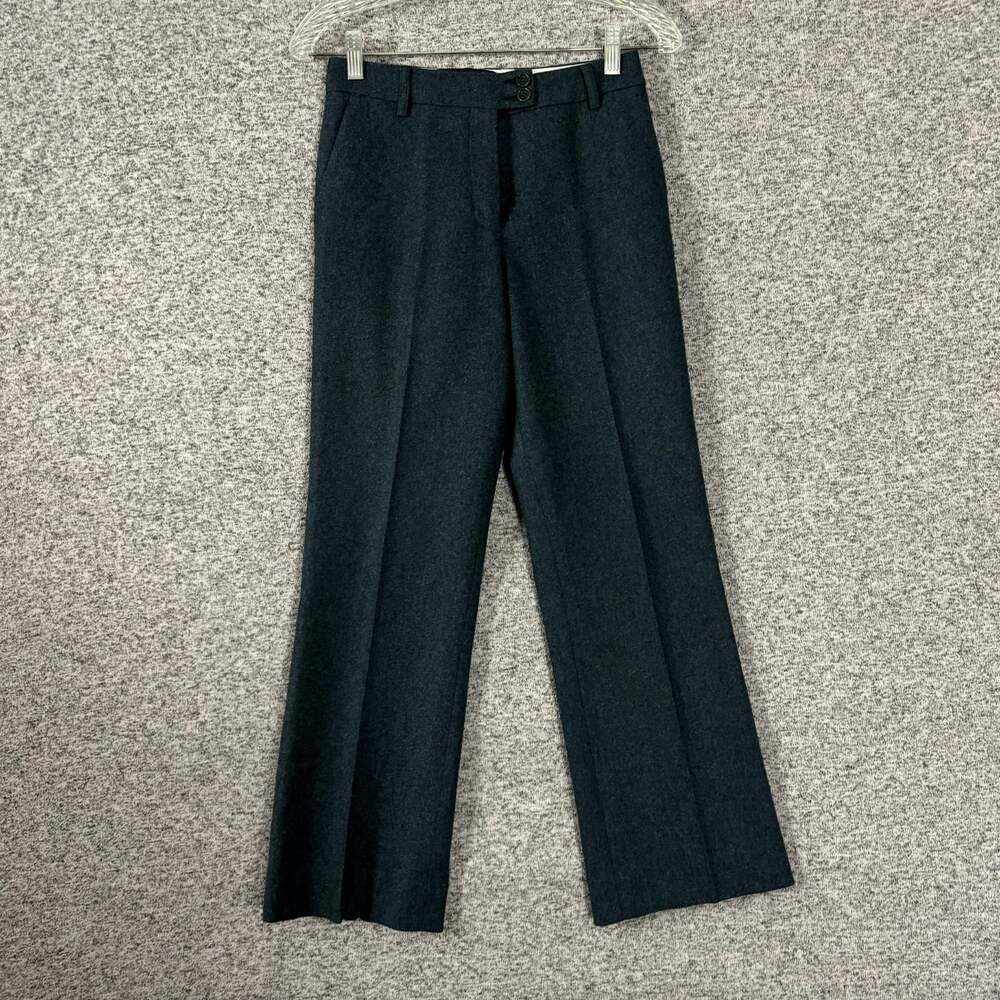 Etro Men's Size 36 Green Wool Blend Straight Leg Dress Pants